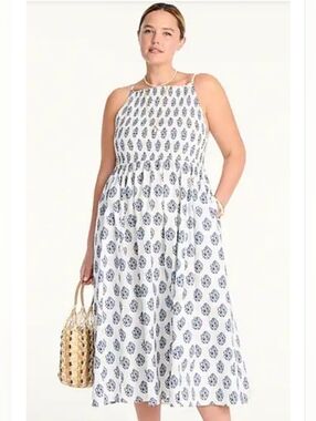 J. Crew Friday Dress In Gathered Block Print Size Small